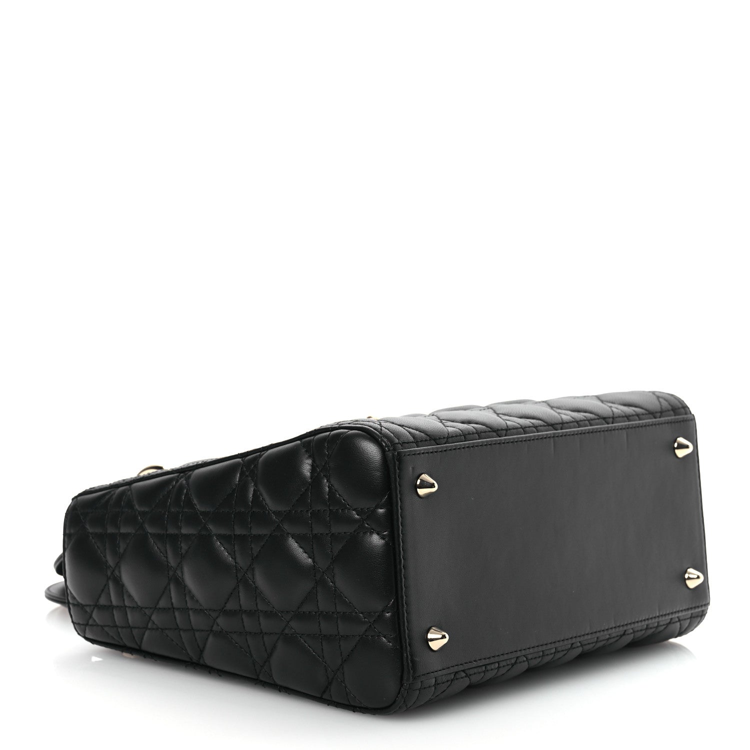 Christian Dior Lambskin Cannage Medium Lady Dior Black 4 of 11