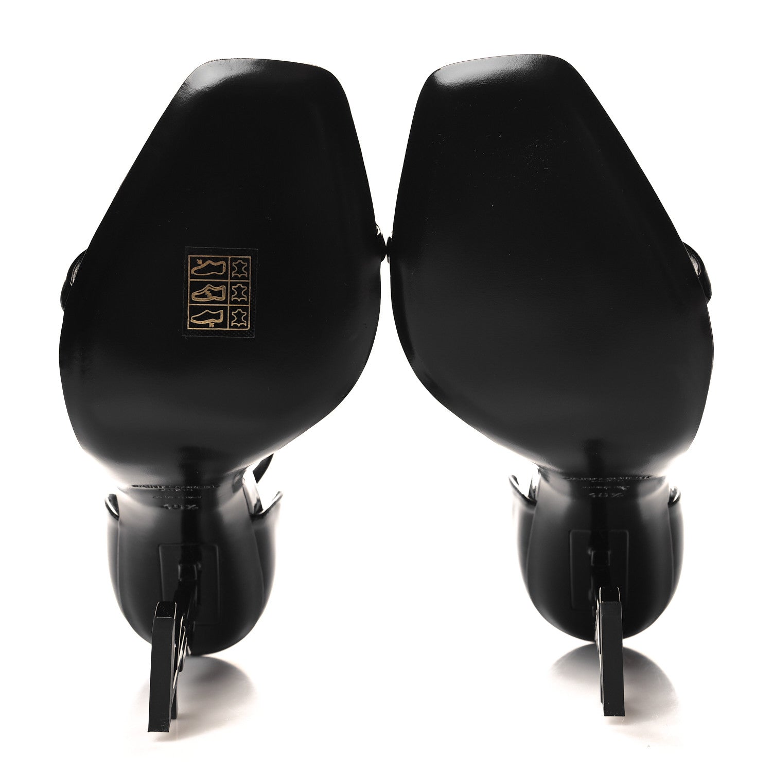 Saint Laurent Patent Calfskin Opyum 110 Sandals 40.5 Black 6 of 10