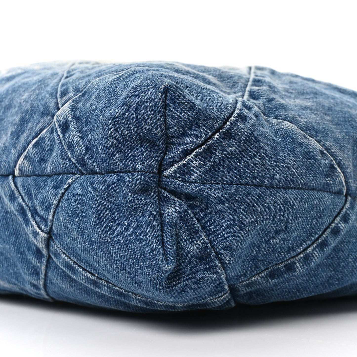 Denim Quilted Chanel 22 Blue