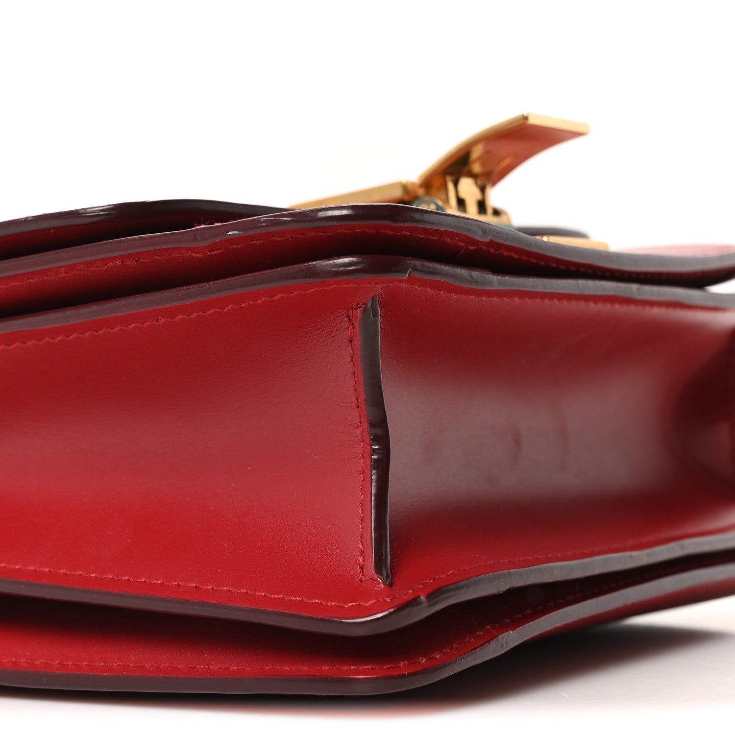 Celine Smooth Calfskin Small Classic Box Flap Bag Red 8 of 9