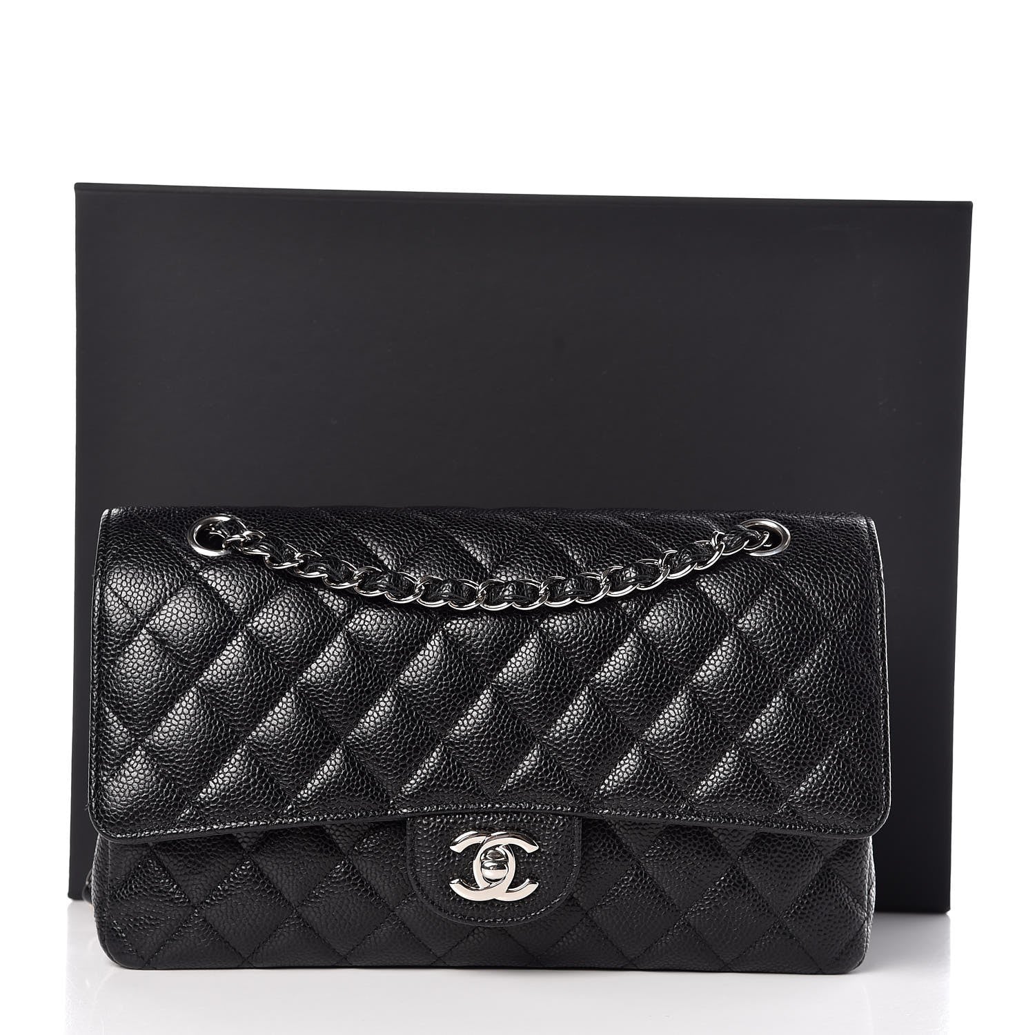 Chanel Caviar Quilted Medium Double Flap Black 9 of 9