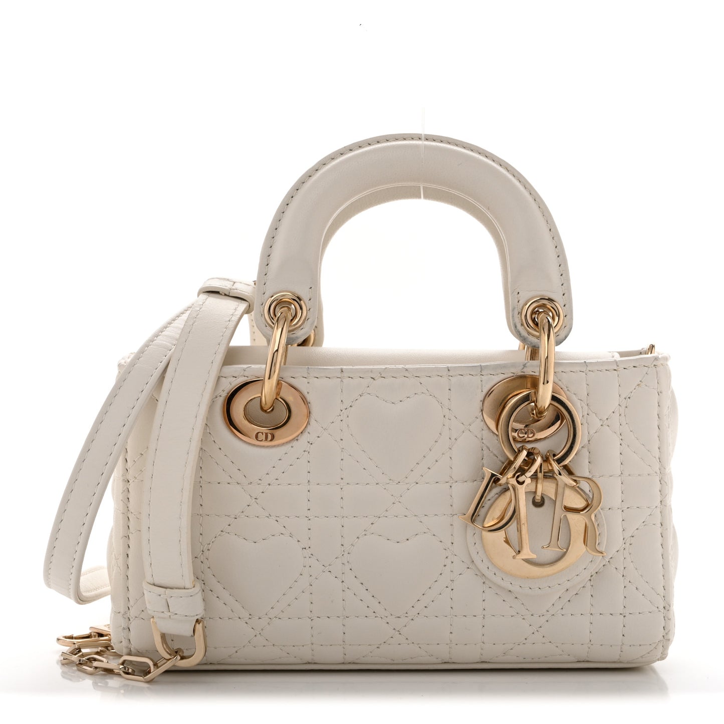 Lambskin Cannage Dioramour Micro Lady D-Joy Latte