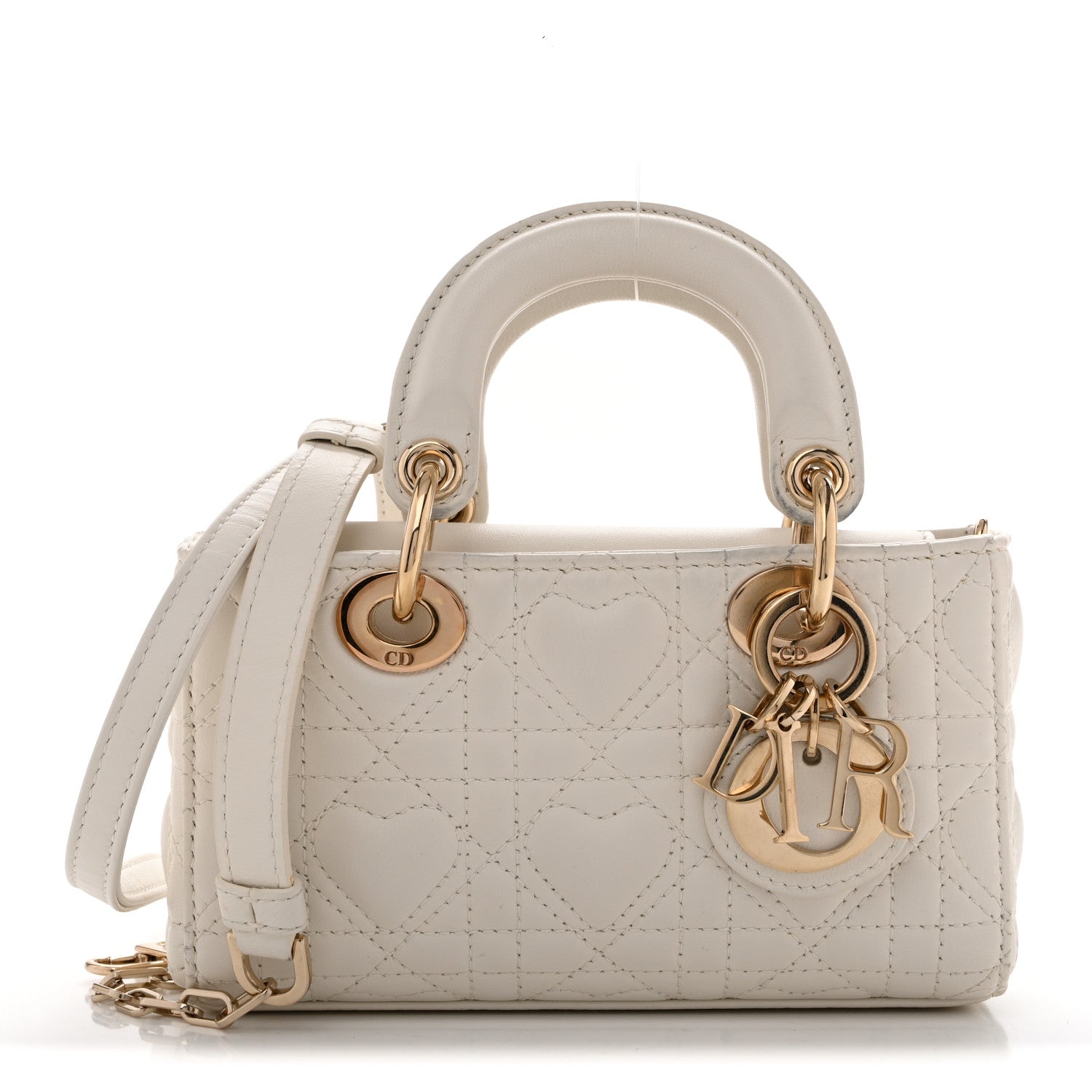Christian Dior Lambskin Cannage Dioramour Micro Lady D-Joy Latte 1 of 13