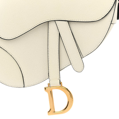 Christian Dior Grained Calfskin Mini Saddle Bag White 8 of 10
