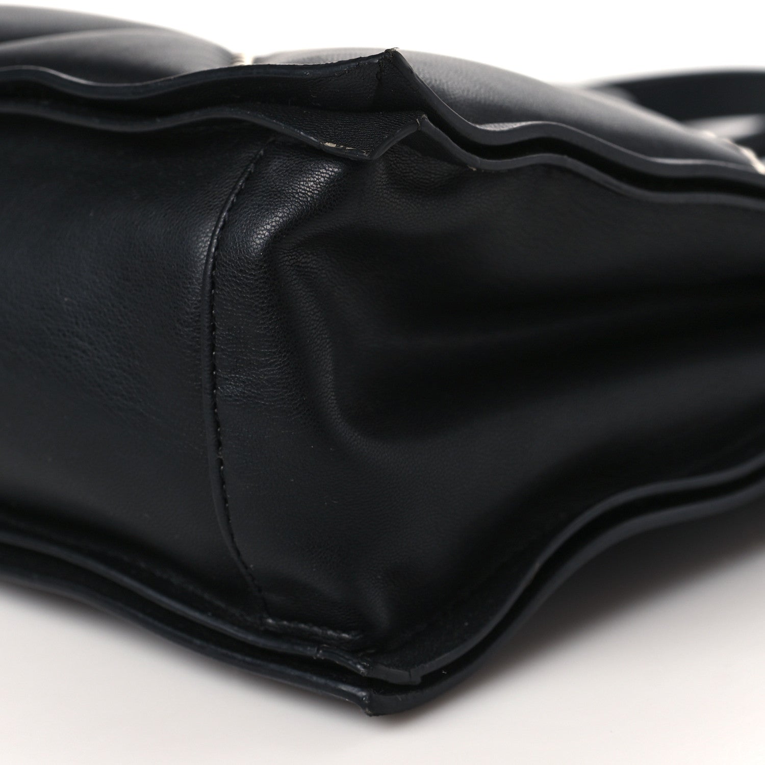 Salvatore Ferragamo Calfskin Studded Viva Bow Tote Black 8 of 9