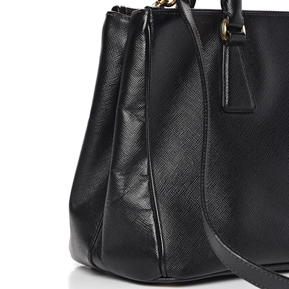 Prada Saffiano Small Galleria Double Zip Tote Black 9 of 12