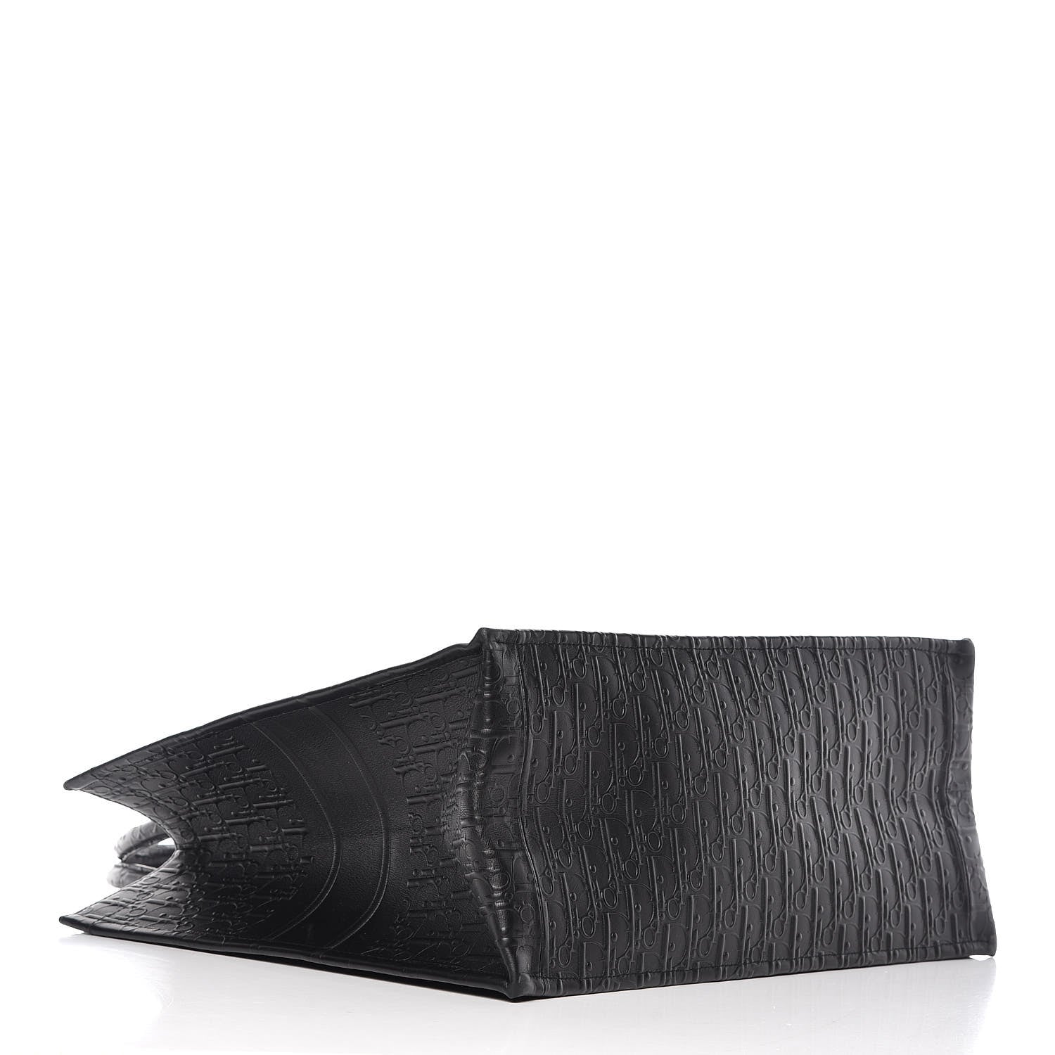 Christian Dior Oblique Calfskin Embossed Book Tote Black 4 of 9