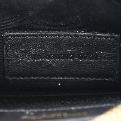 Saint Laurent Grain De Poudre Chevron Monogram Bill Pouch Black 7 of 8