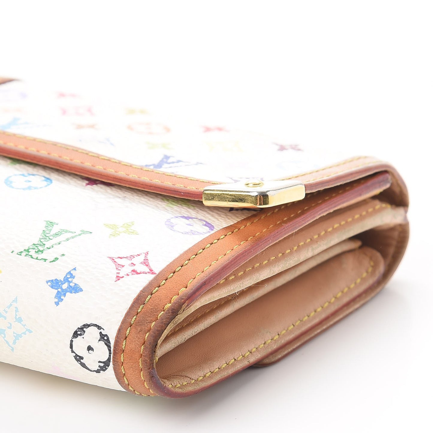 Monogram Multicolor Porte-Monnaie Billets Wallet White
