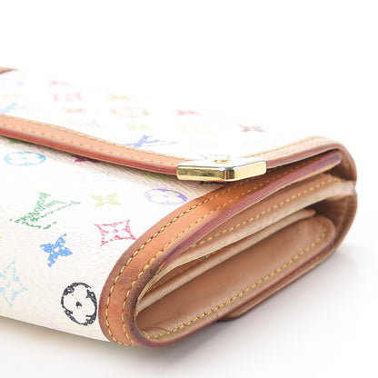 Louis Vuitton Monogram Multicolor Porte-Monnaie Billets Wallet White 26 of 28