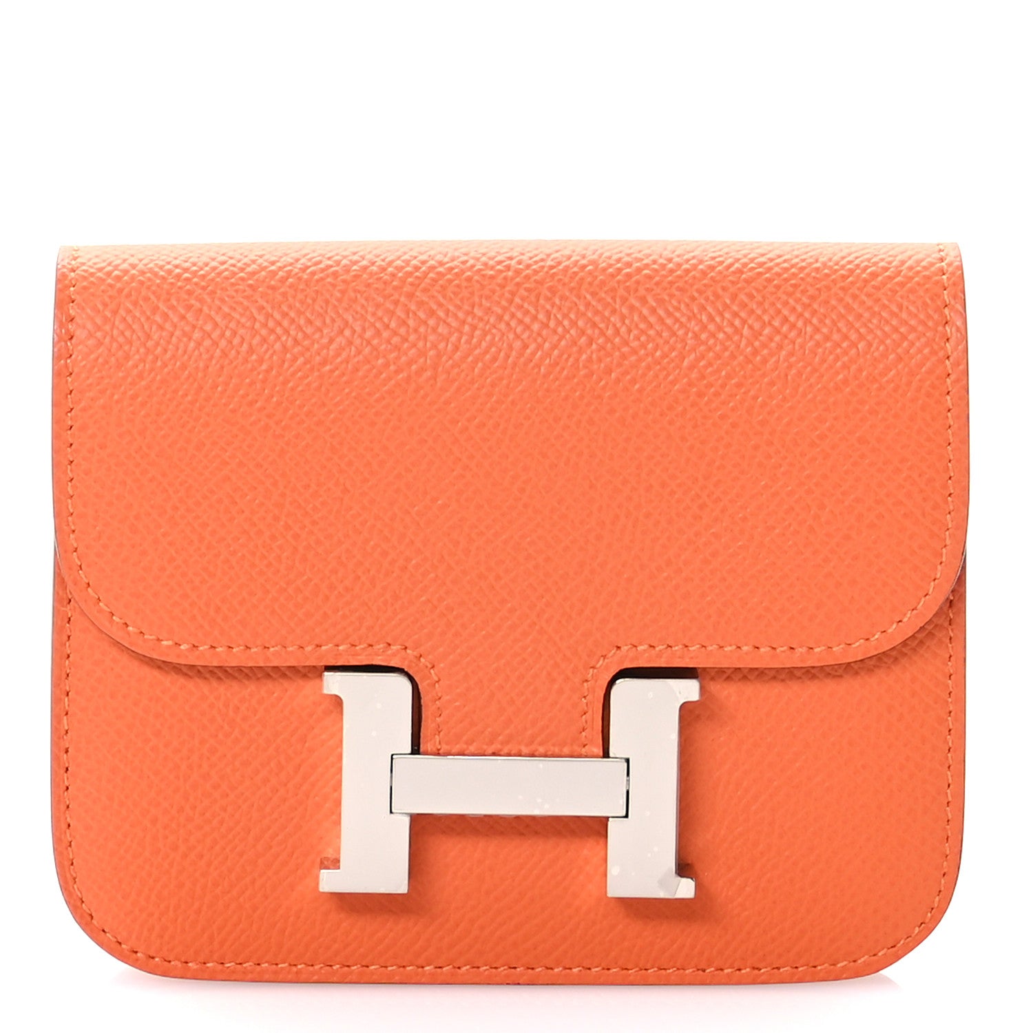 Hermes Epsom Constance Slim Wallet Orange 1 of 9