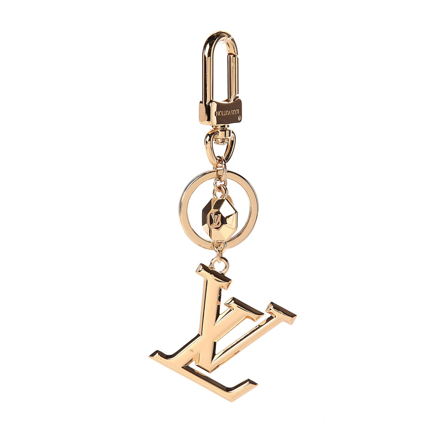 LV Facettes Bag Charm Key Holder Gold