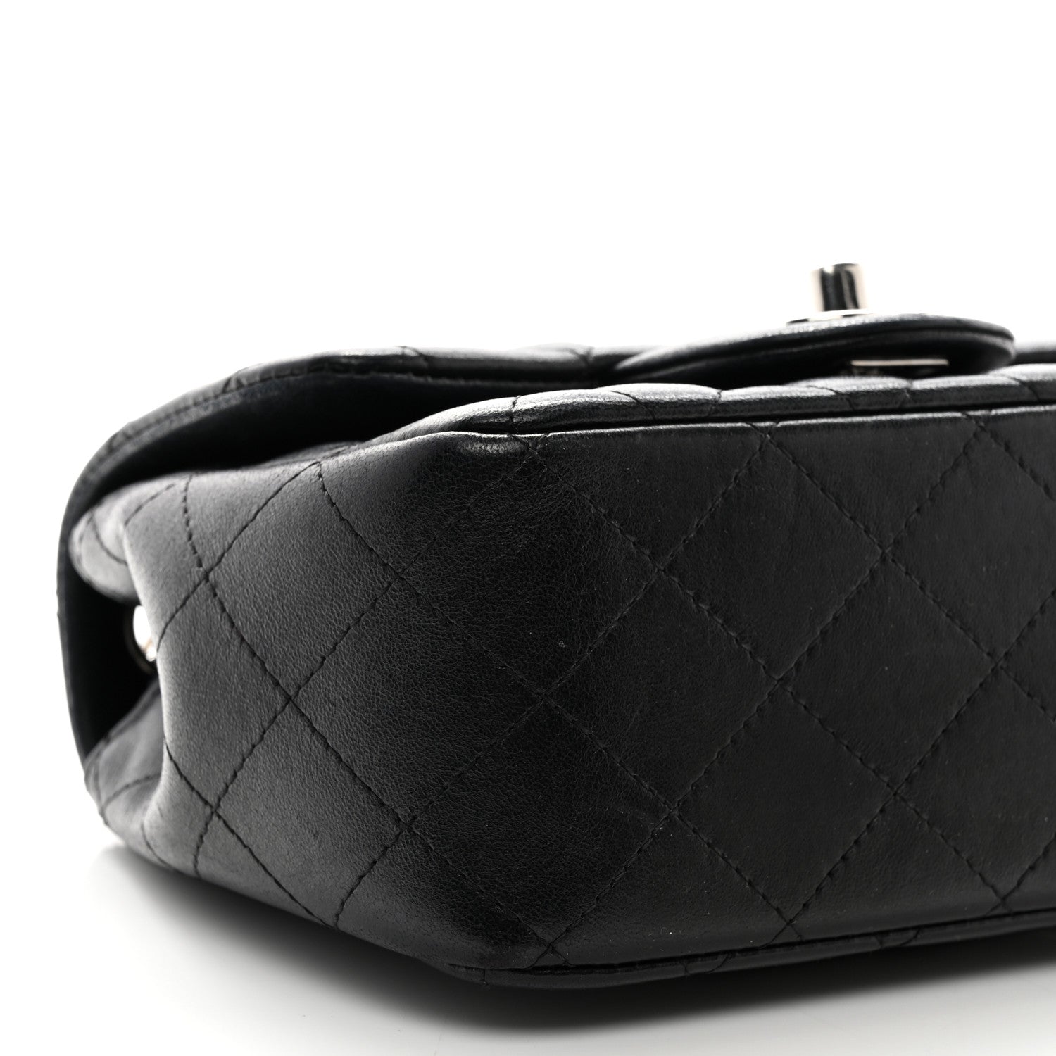 Chanel Lambskin Quilted Mini Square Flap Black 9 of 13