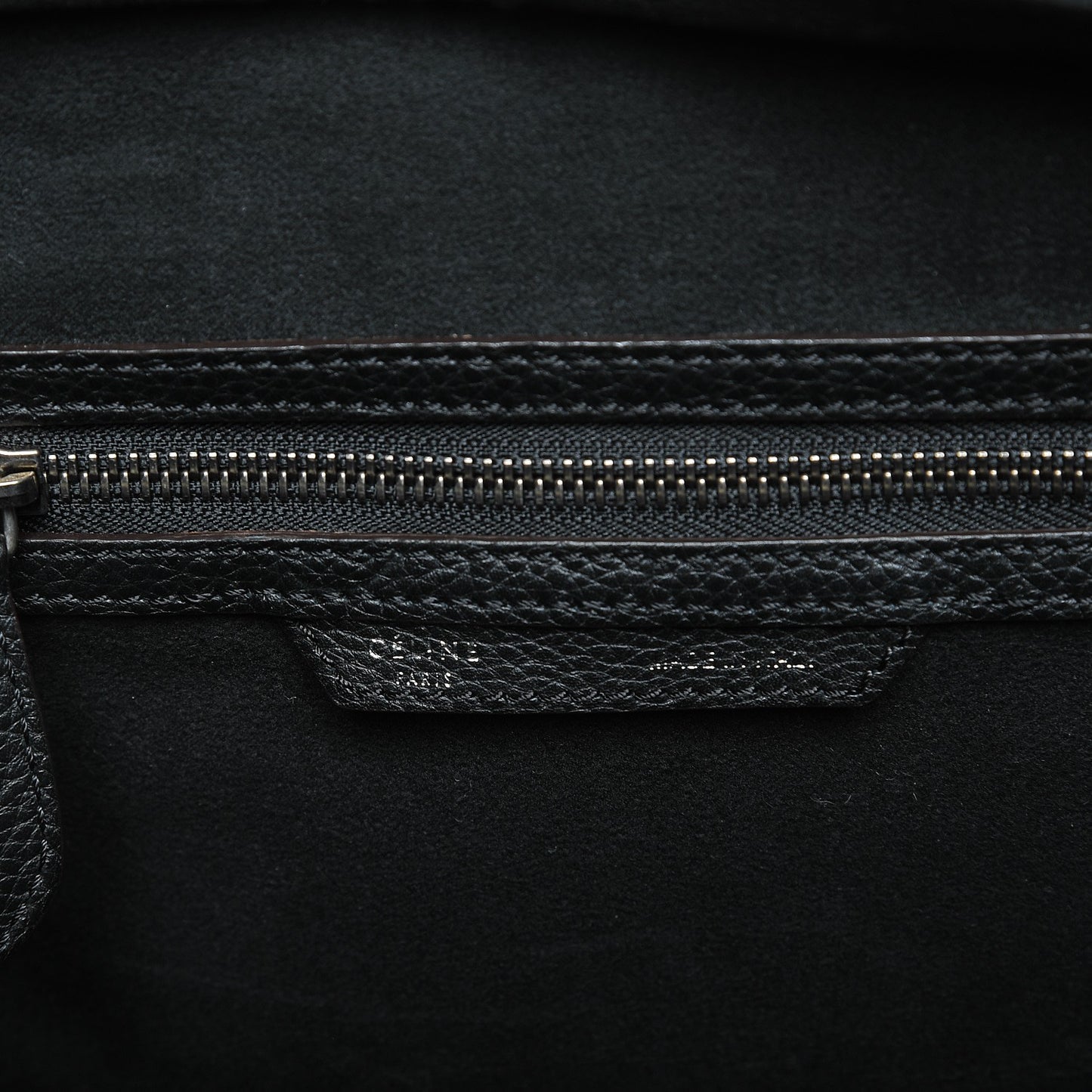 Drummed Calfskin Micro Luggage Black