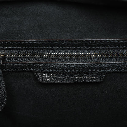 Celine Drummed Calfskin Micro Luggage Black 6 of 11