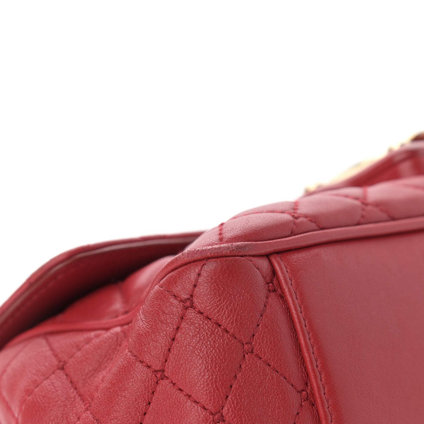 Lambskin Watersnake Embellished Lucia Shoulder Bag Red