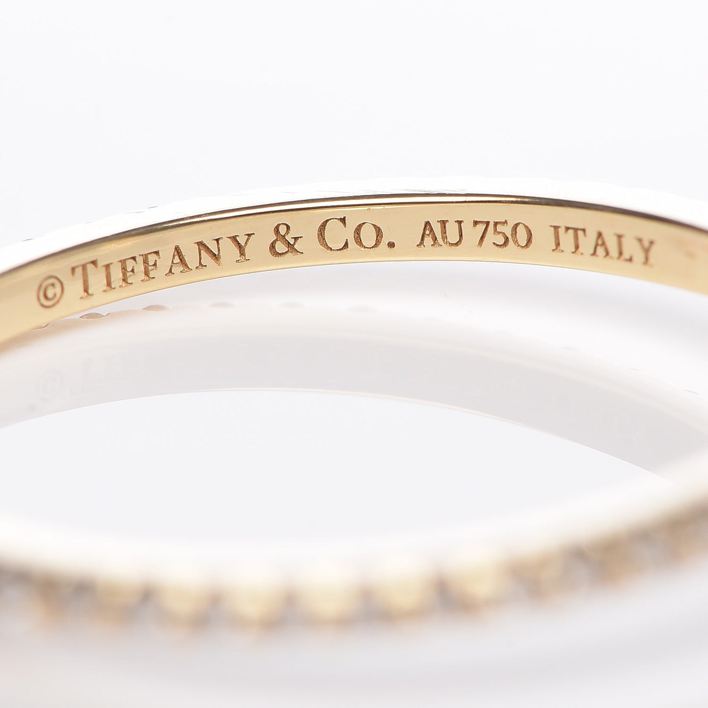 18K Yellow Gold Diamond T Wire Pave Ring 50 5.5