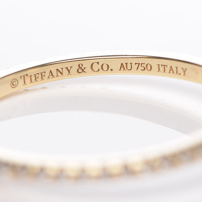 Tiffany 18K Yellow Gold Diamond T Wire Pave Ring 50 5.5 5 of 6