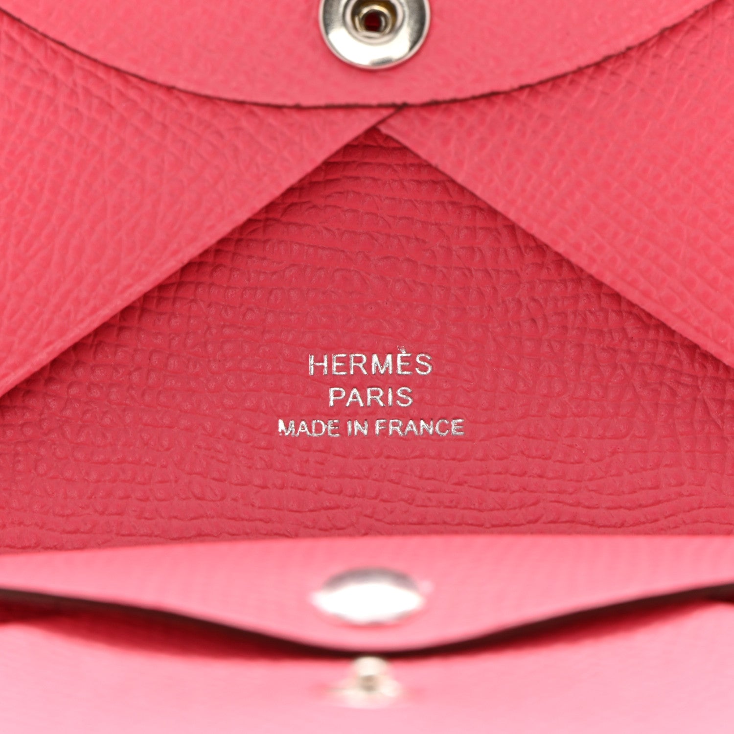 Hermes Epsom Calvi Duo Card Case Rose Azalee 6 of 8