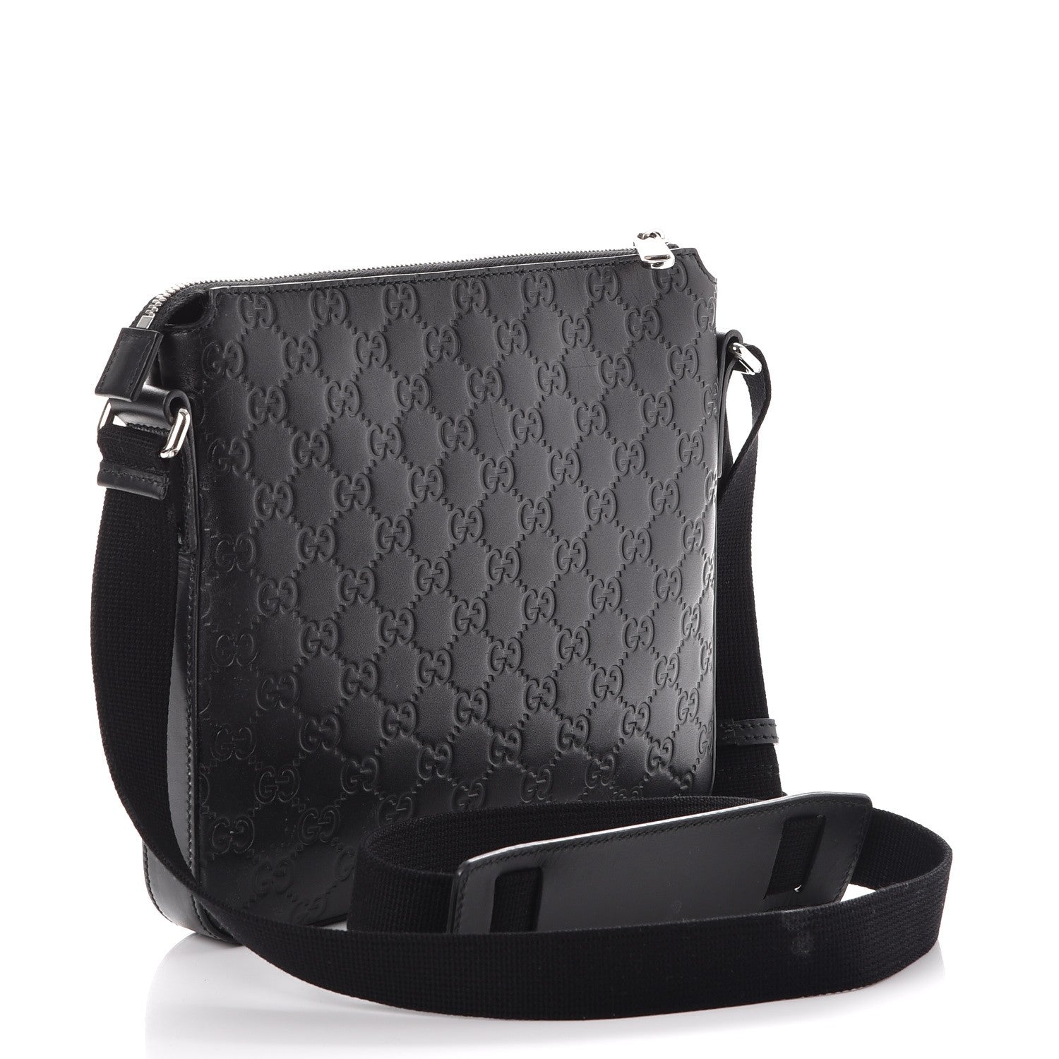 Gucci Guccissima Signature Small Messenger Bag Black 2 of 10