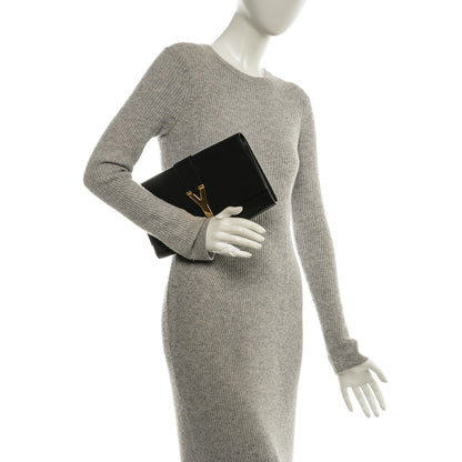 Saint Laurent Calfskin Classic Y Ligne Clutch Black 2 of 8