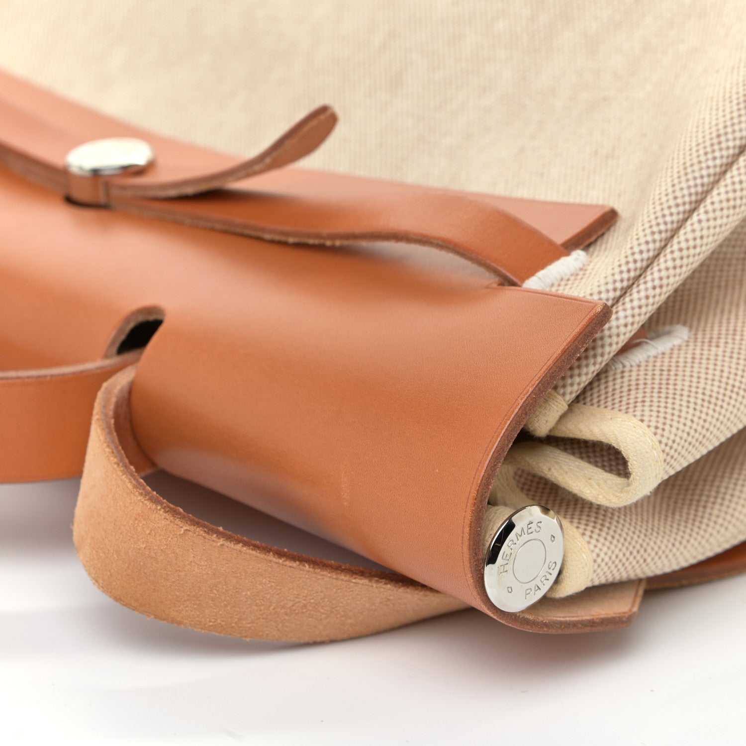 Hermes Toile Vache Calfskin Herbag 36 MM Natural 11 of 17
