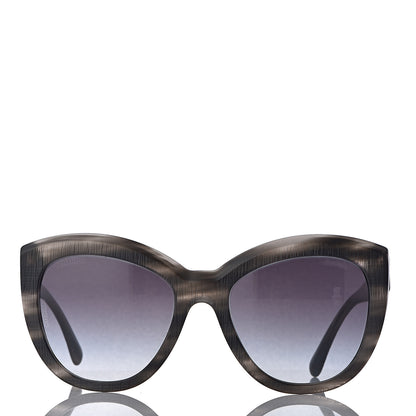 Chanel Tweed Effect CC Polarized Butterfly Signature Sunglasses 5332 Grey 2 of 9