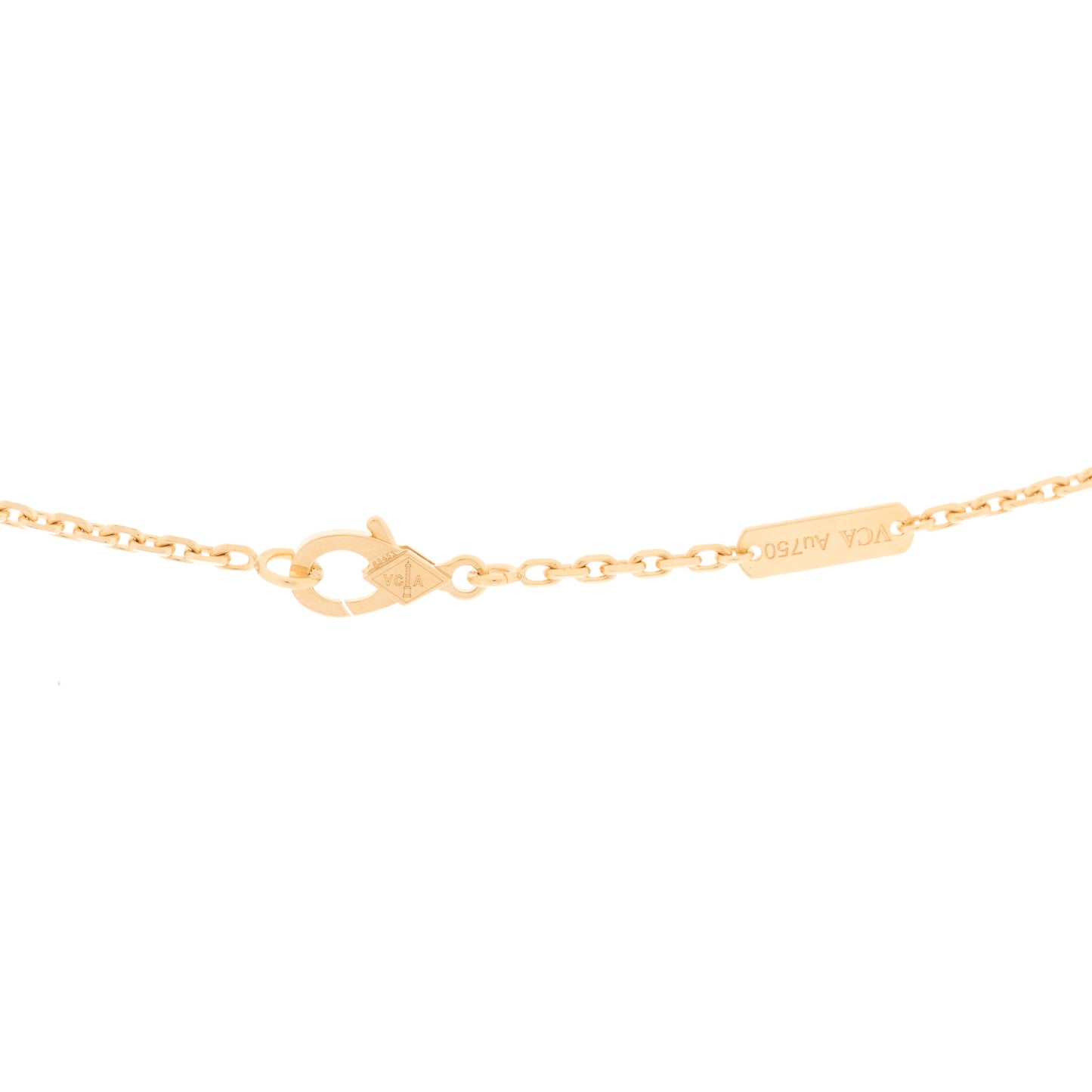 18K Yellow Gold Guilloche Magic Alhambra Long Necklace
