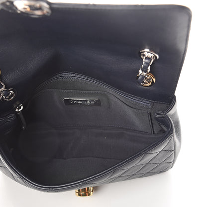 Chanel Calfskin Quilted Mini Rectangular Flap Dark Blue 4 of 8