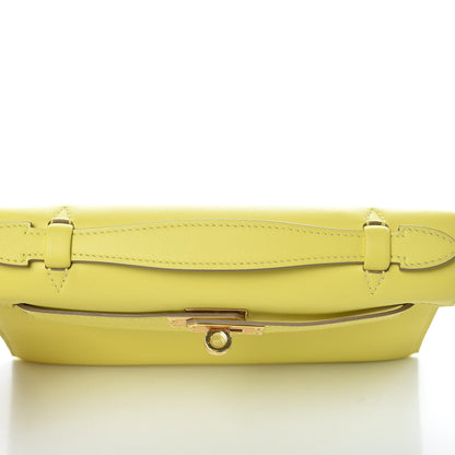 Hermes Swift Kelly Pochette Clutch Lime 23 of 30
