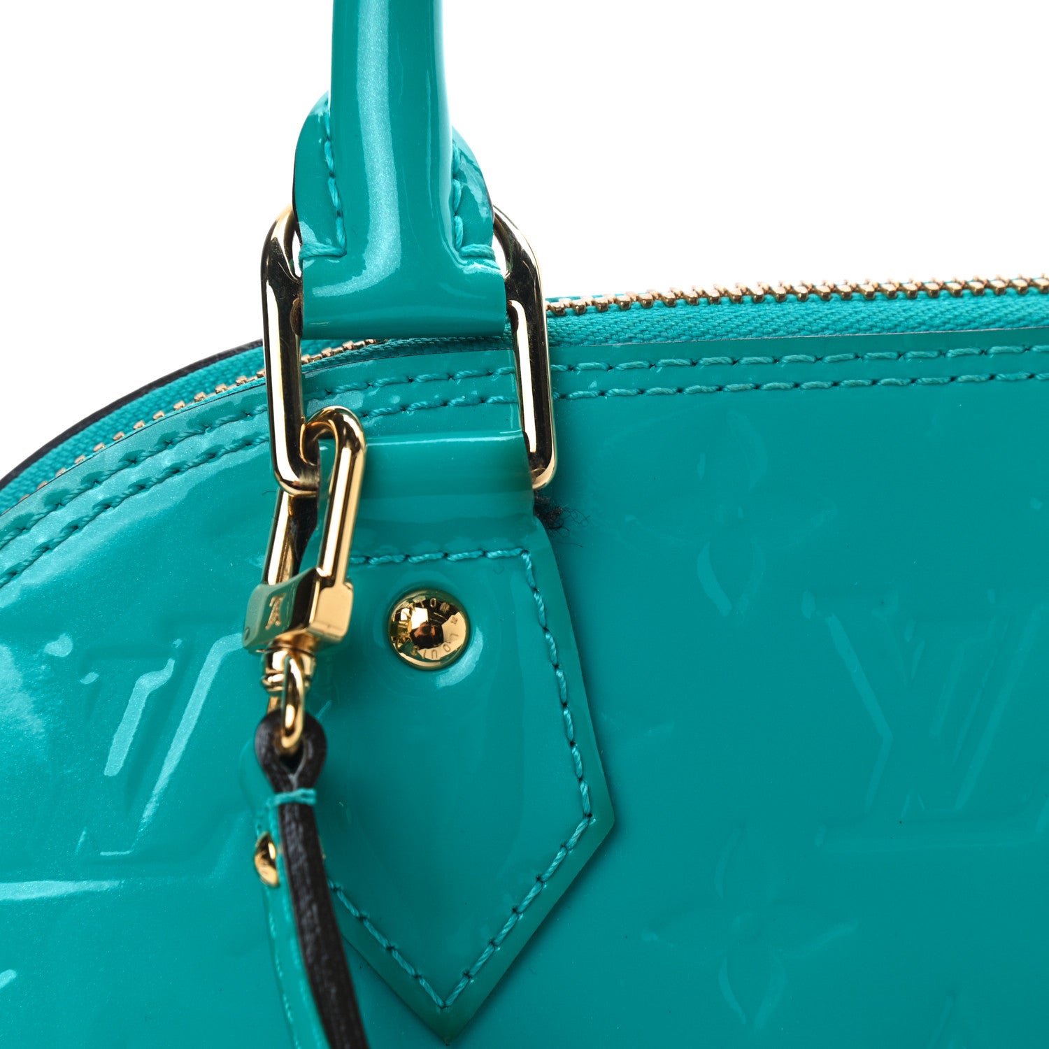 Louis Vuitton Vernis Alma BB Turquoise 10 of 14