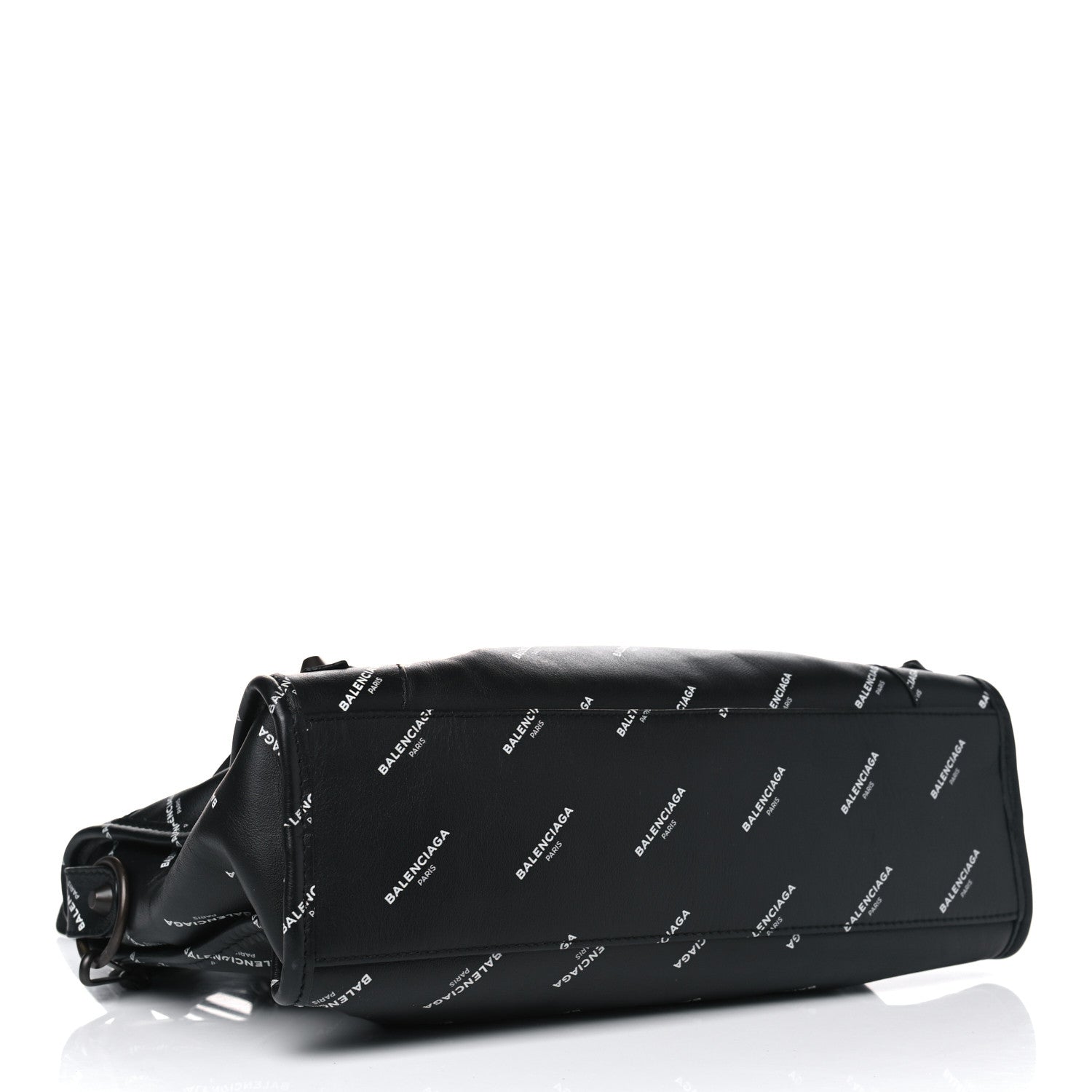 Balenciaga Veau Allover Logo Classic Hardware S City Black White 3 of 4