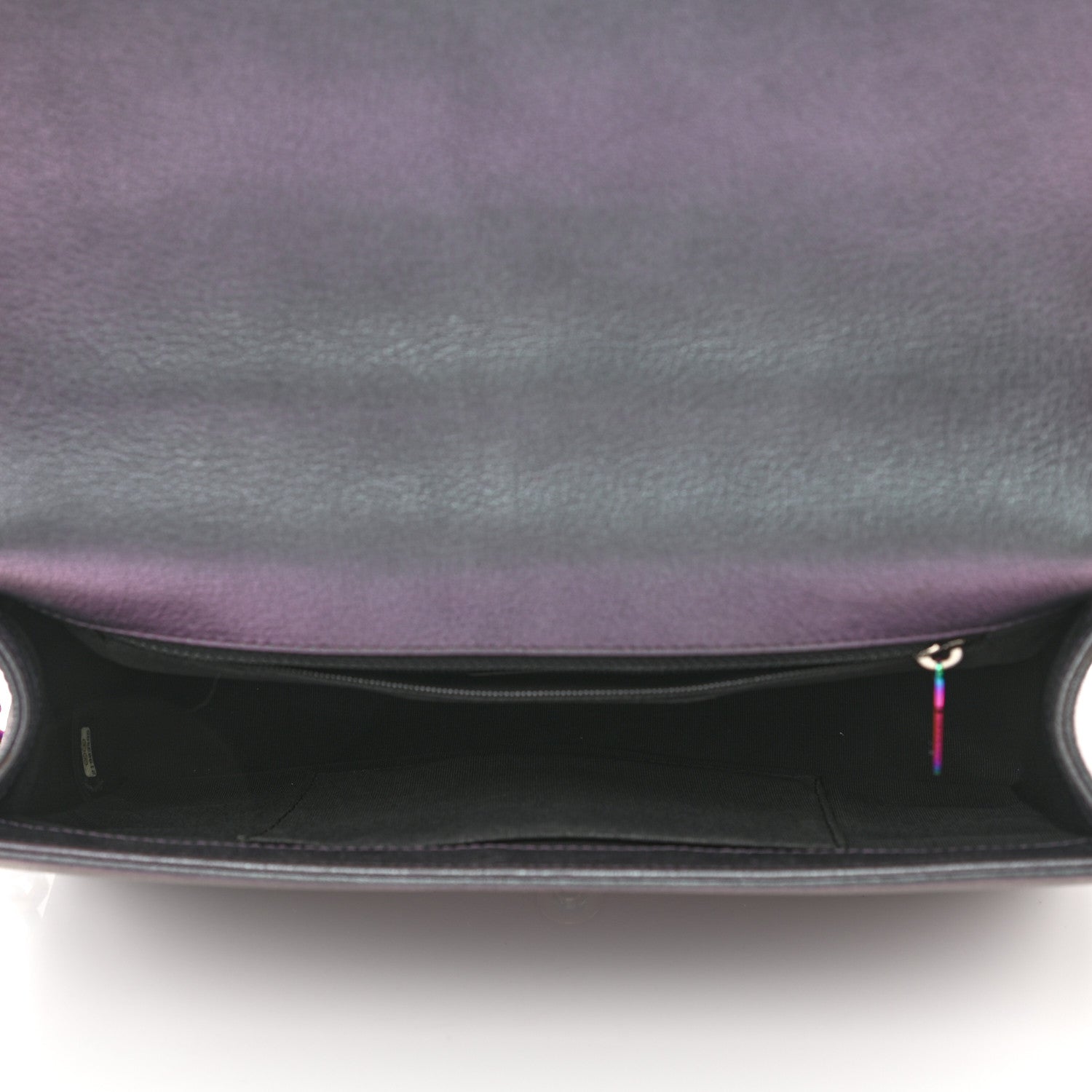 Chanel Iridescent Goatskin Quilted New Medium Boy Flap Purple 5 of 10