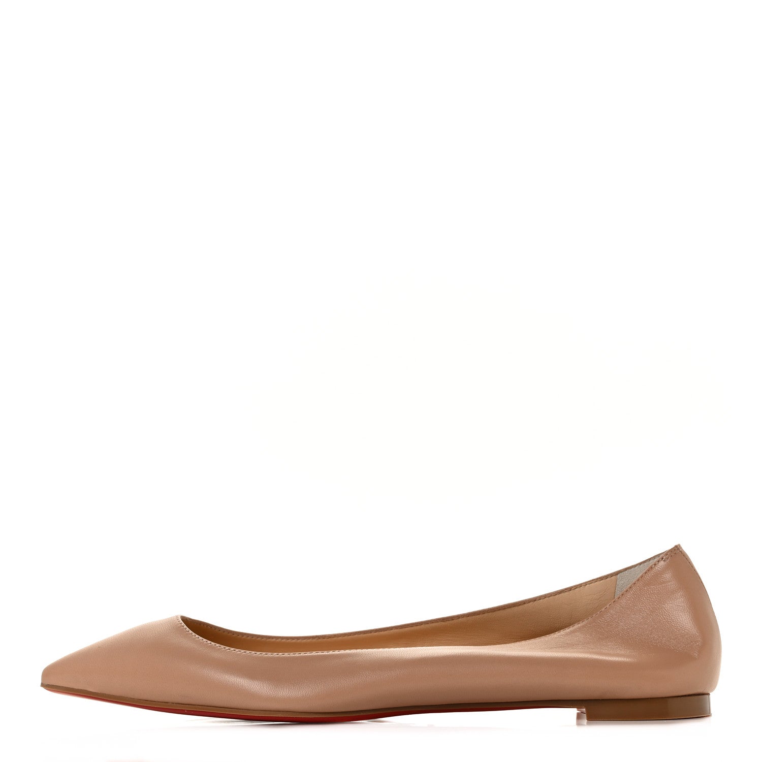 Christian Louboutin Shiny Nappa Ballalla Flats 41 Nude 1 of 8