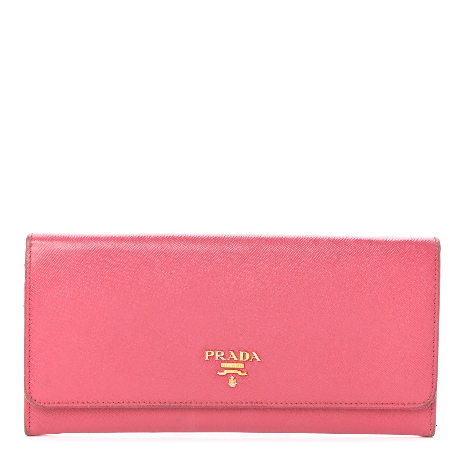 Prada Saffiano Metal Oro Chain Wallet Peonia 1 of 6