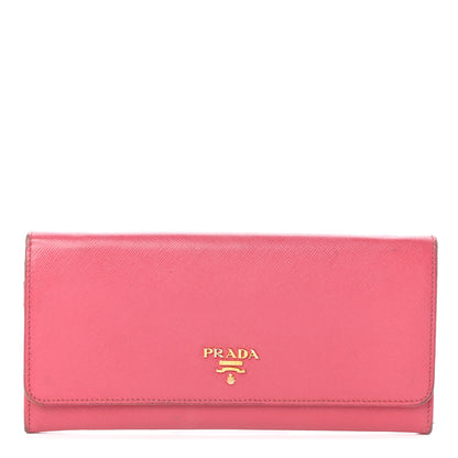 Prada Saffiano Metal Oro Chain Wallet Peonia 1 of 6