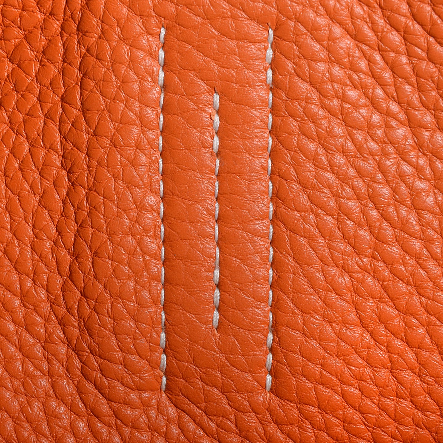 Taurillon Clemence Double Sens 36 Reversible Tote Gold and Orange
