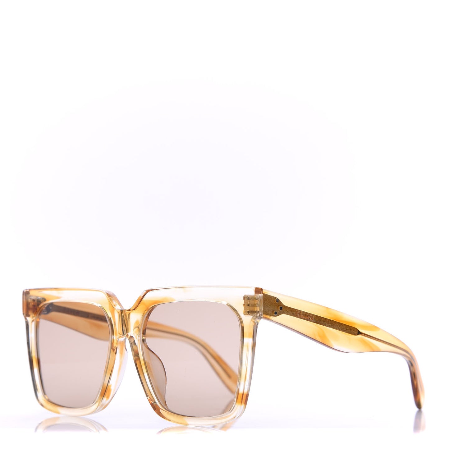 Oversized Square Sunglasses CL40055F Yellow