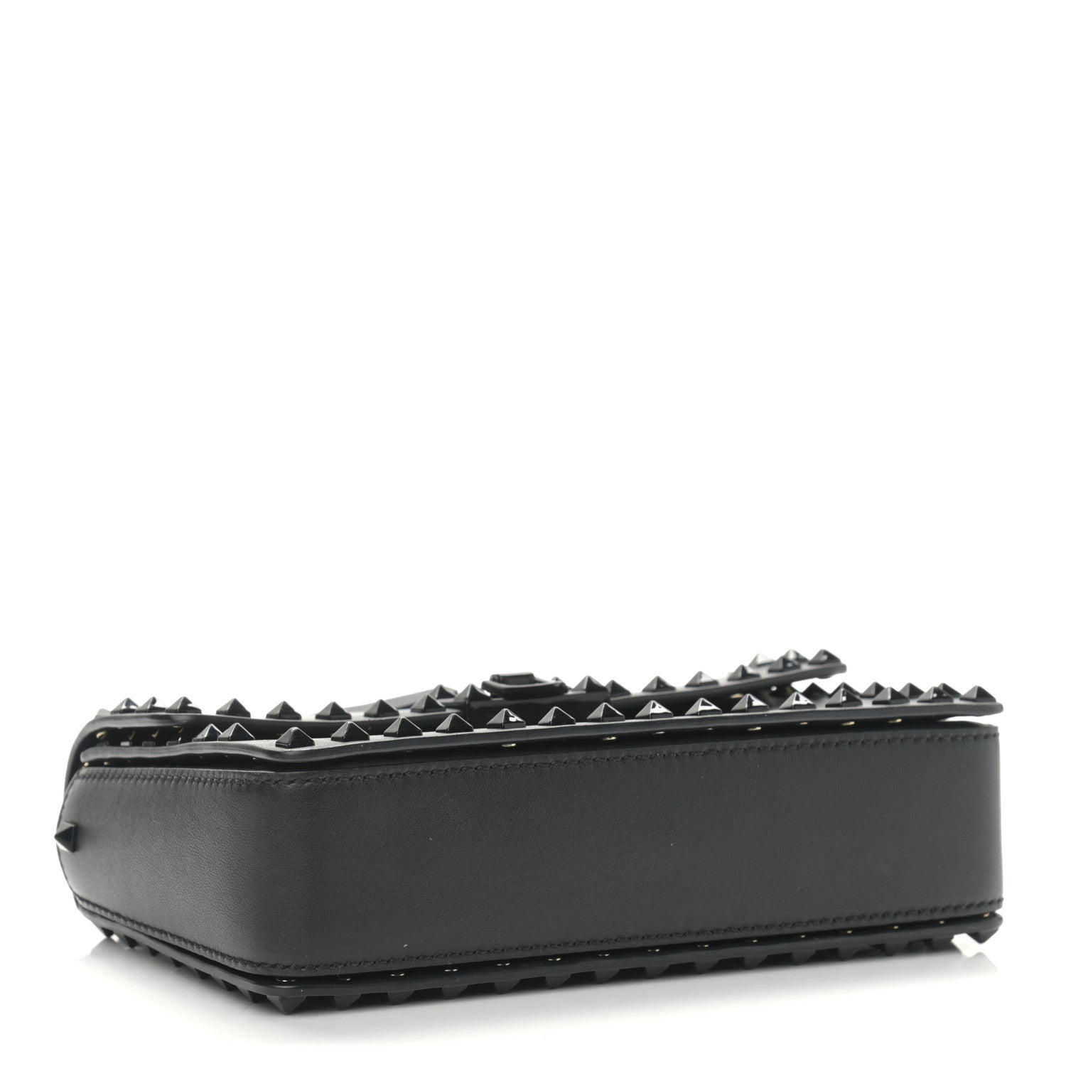 Valentino Garavani Vitello Monochrome Rockstud Flip Lock Bag Black 4 of 15