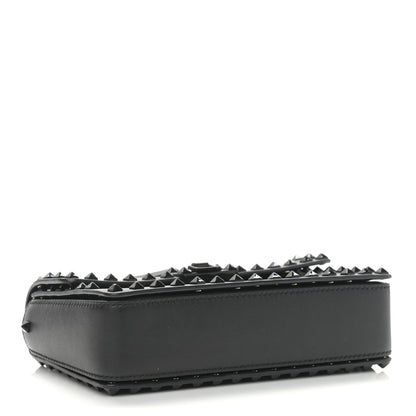 Valentino Garavani Vitello Monochrome Rockstud Flip Lock Bag Black 4 of 15