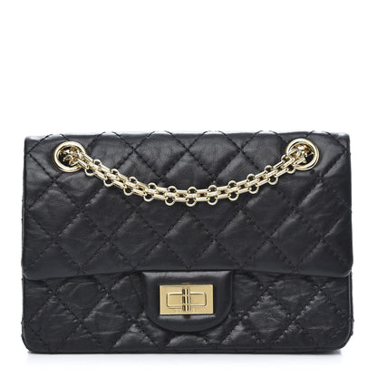 Chanel Aged Calfskin Quilted 2.55 Reissue Mini Flap Black 1 of 11