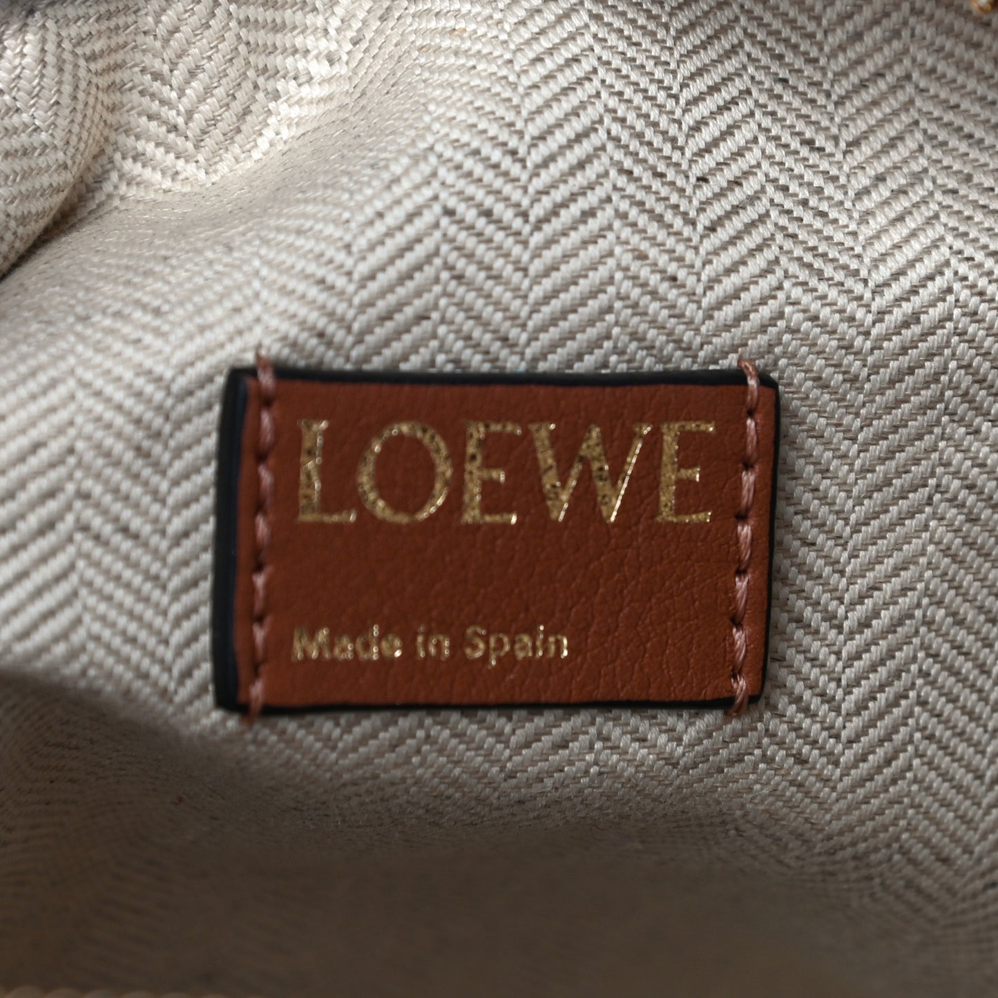 Jacquard Anagram Calfskin Small Cubi Bag Ecru Tan