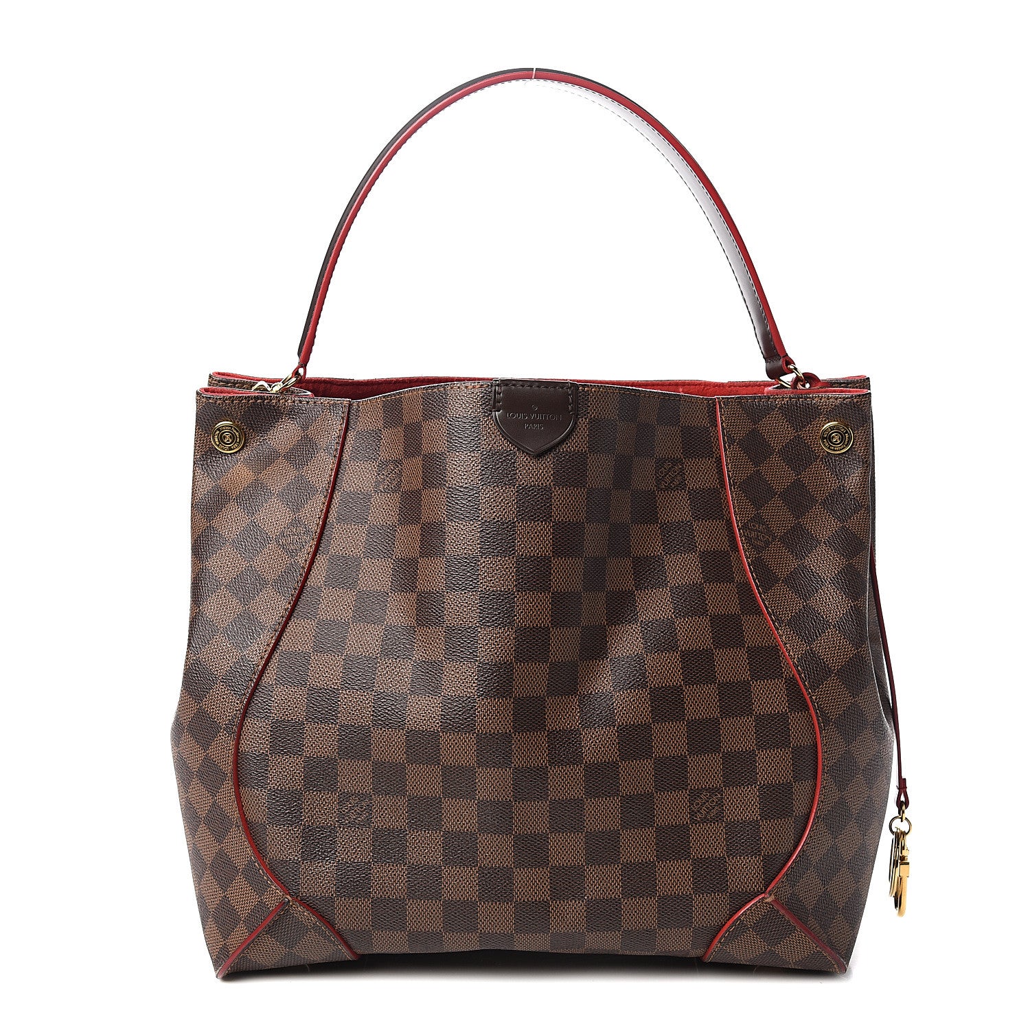 Louis Vuitton Damier Ebene Caissa Hobo Cherry 1 of 15
