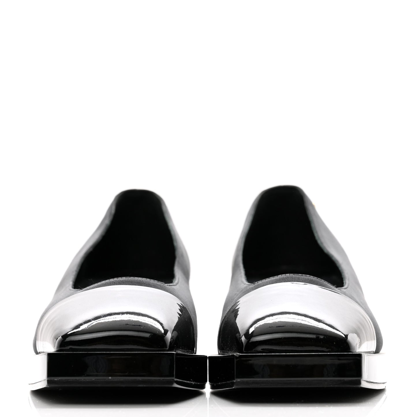 Grosgrain Patent Cap Toe CC Pumps 39.5 Black