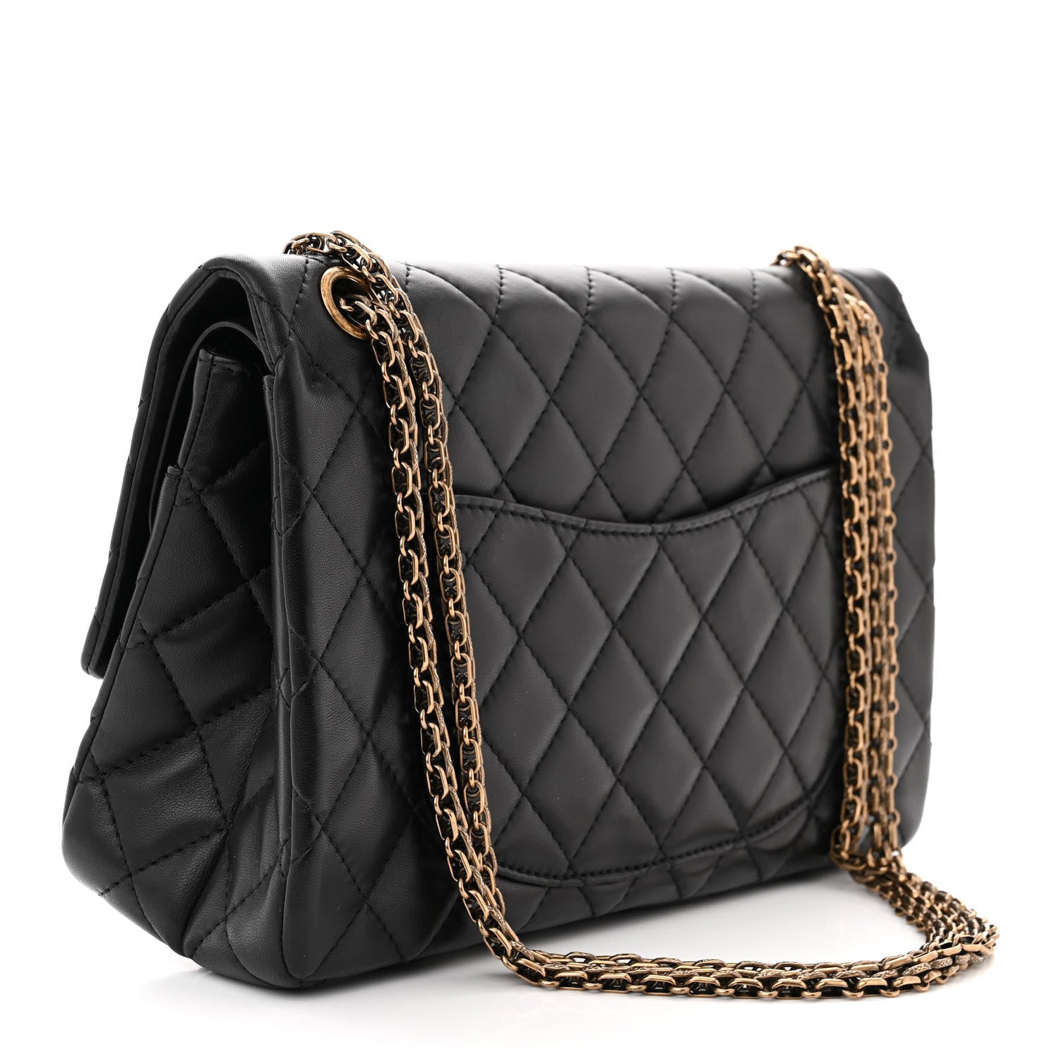 Chanel Lambskin Quilted 2.55 Reissue 226 Flap Black 3 of 12