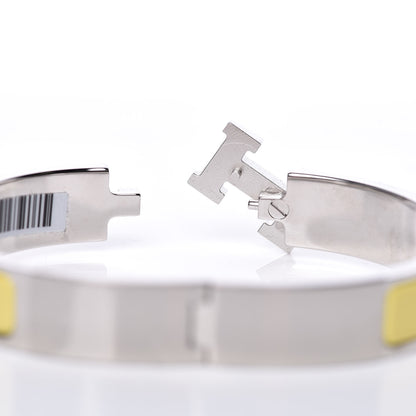 Hermes Enamel Narrow Clic Clac H Bracelet GM Jaune D’Or 4 of 5