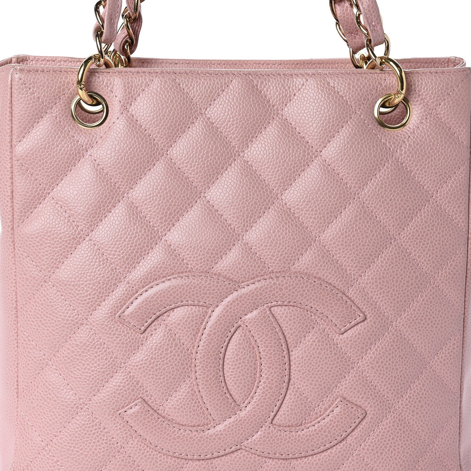 Chanel Caviar Quilted Petit Shopping Tote PST Pink 10 of 10