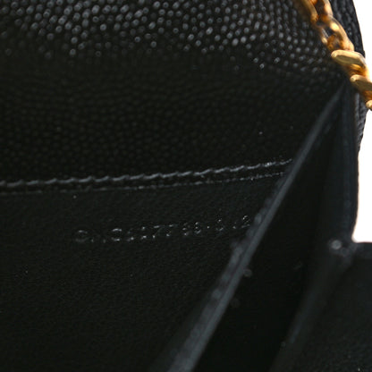 Saint Laurent Grain De Poudre Uptown Chain Wallet Black 9 of 16