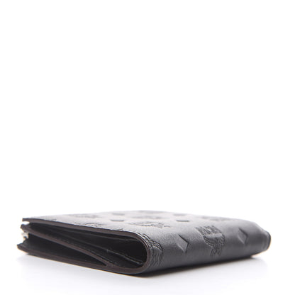 MCM Calfskin Ottomar Monogram Mini Two Fold Klara Wallet Black 4 of 8