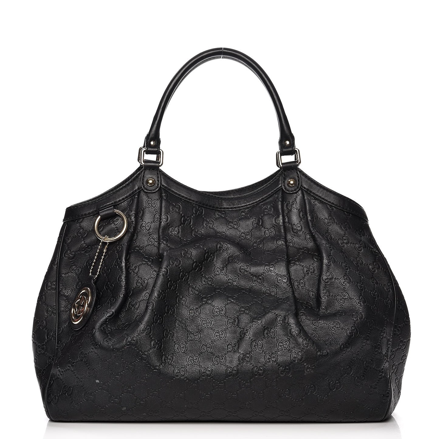 Guccissima Vitello Tender Large Sukey Tote Black